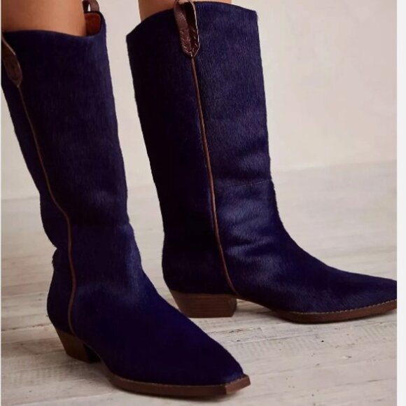 Free People We The Free Montage Hair On Tall Boots Size 38 Like New